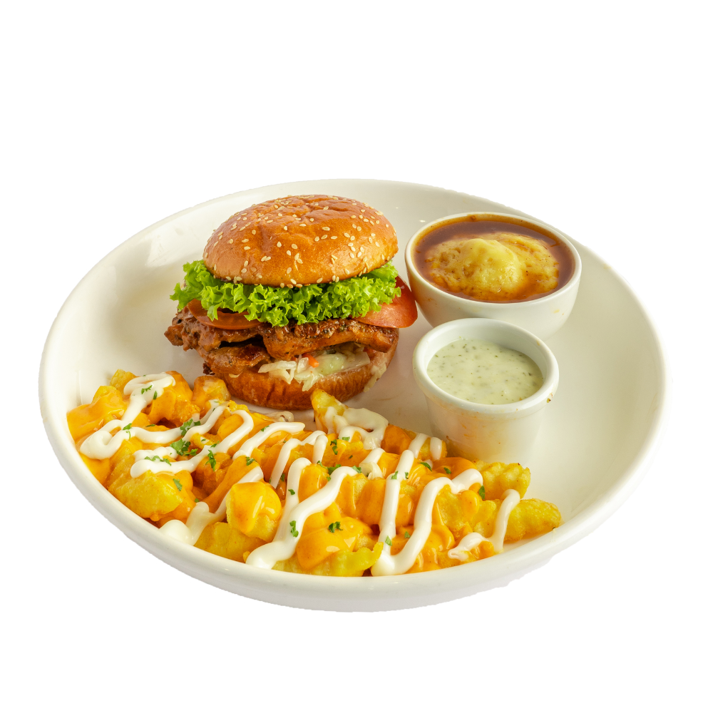 Grilled Chicken Chop Burger Combo