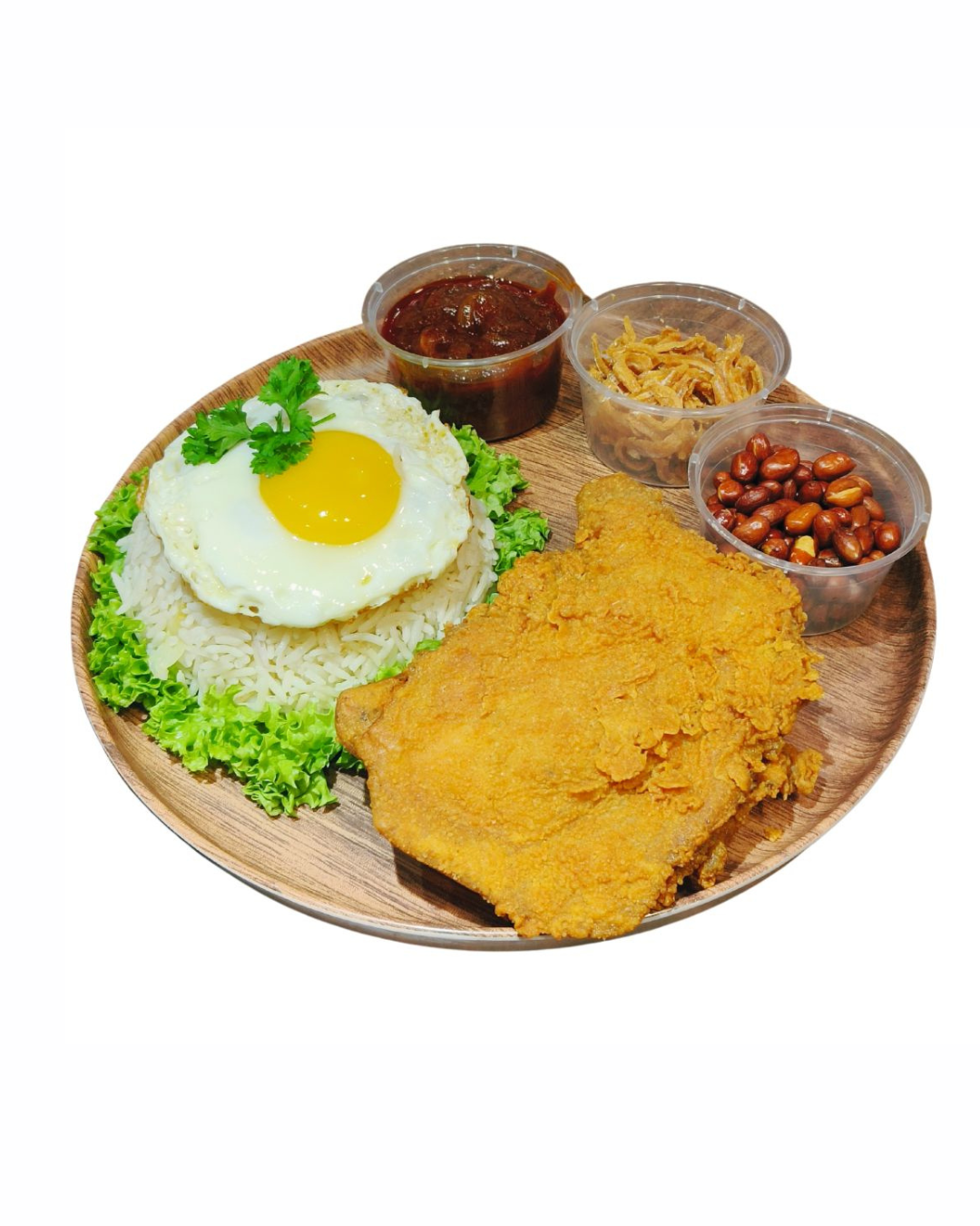 Nasi Lemak Crispy Chicken Chop